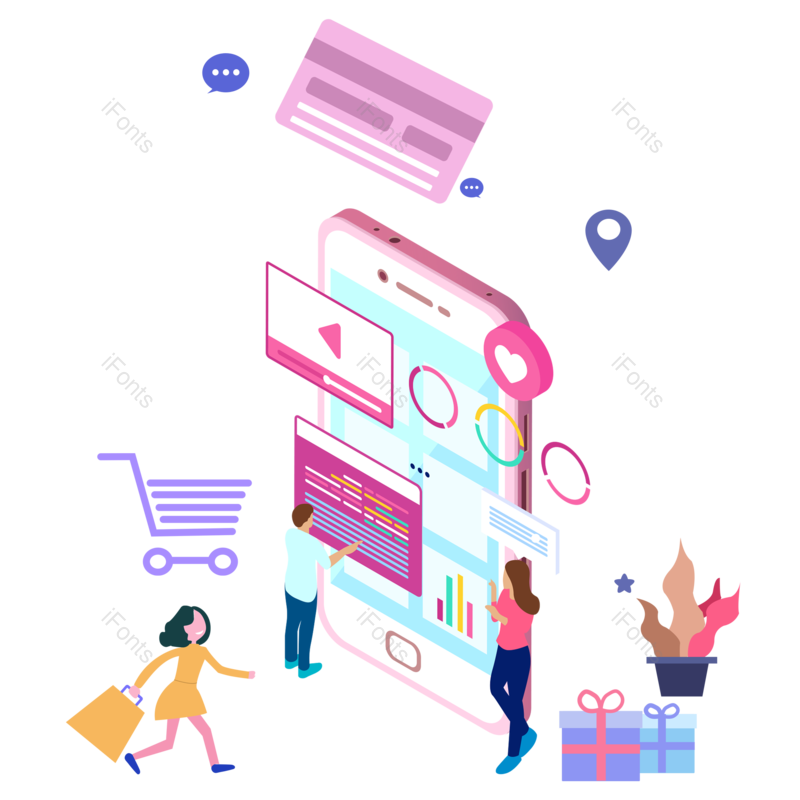 在线购物图片,购买元素,购物PNG,购物平台免抠素材